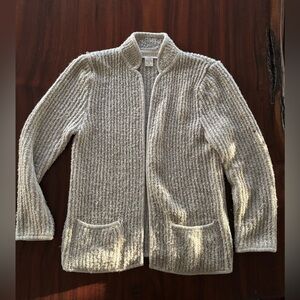 Sideffects - Chunky Textured Knit Cardigan - Light Grey - S